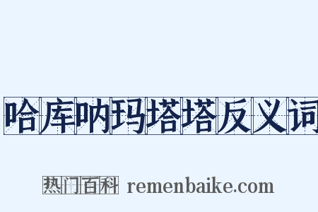 哈库呐玛塔塔反义词是什么意思的图片